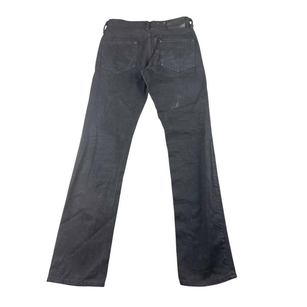 AllSaints Jeans Men 28 Black Iggy Slim Fit Denim Button Fly Rocker Streetwear - Picture 2 of 8